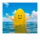 Geslaagdkaart zwemdiploma smiley surfboard Polaroid